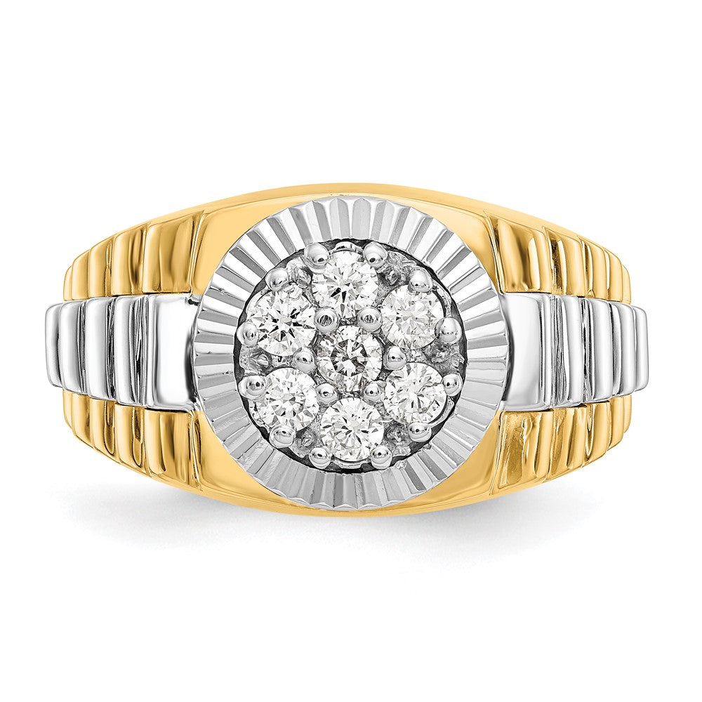 14k Two-Tone Gold A Real Diamond men's ring