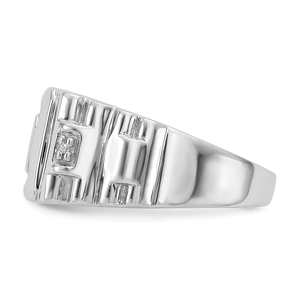 14k White Gold VS Real Diamond men's ring