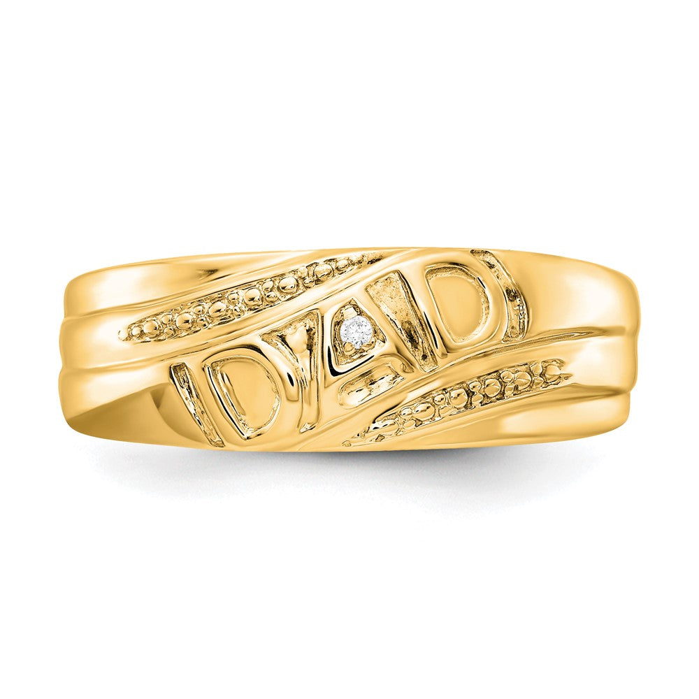 14K Yellow Gold AA Real Diamond men's ring