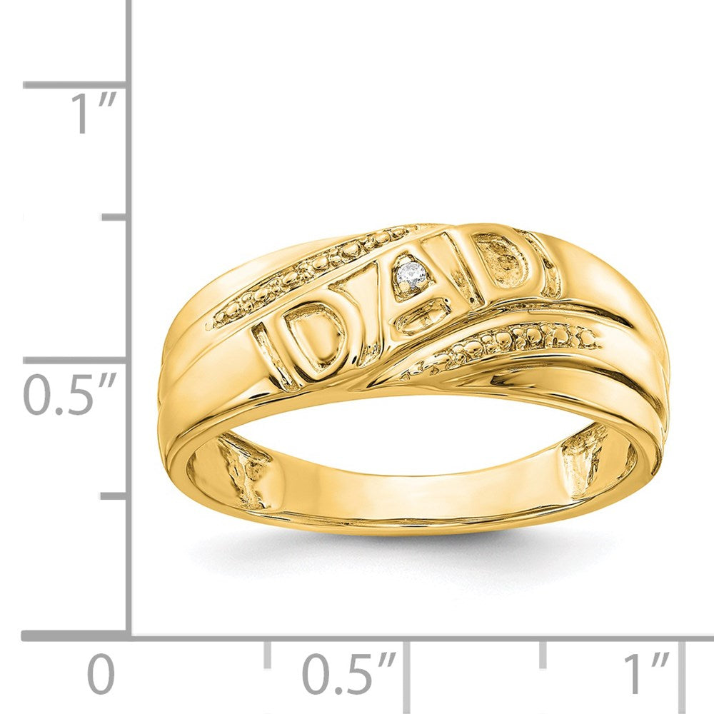 14K Yellow Gold AA Real Diamond men's ring