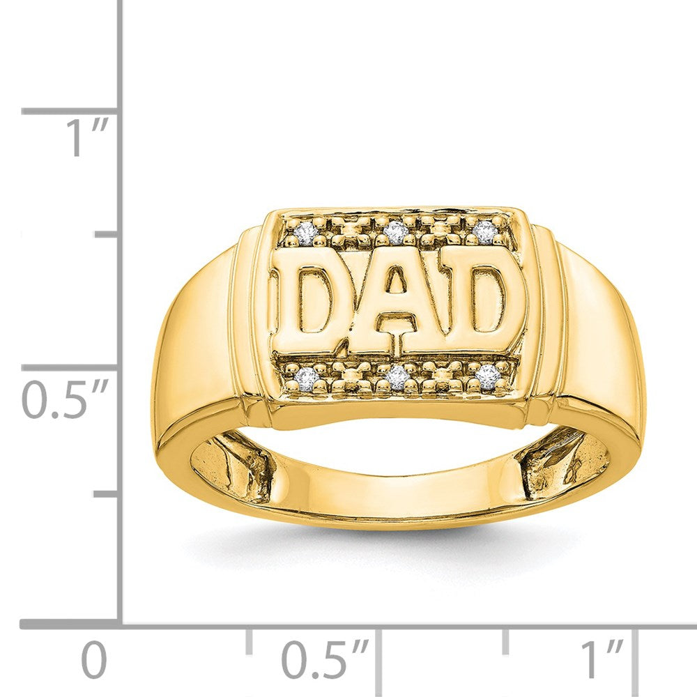 14K Yellow Gold AA Real Diamond men's ring