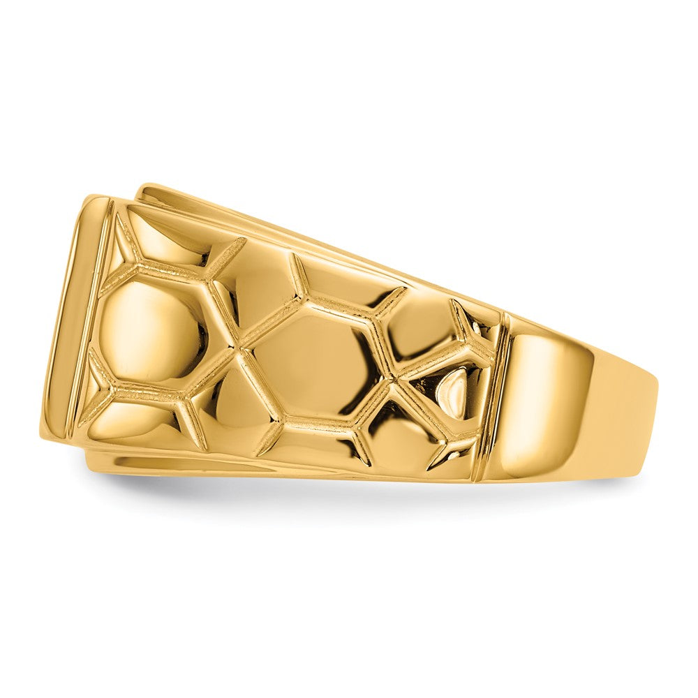 14K Yellow Gold AA Real Diamond men's ring