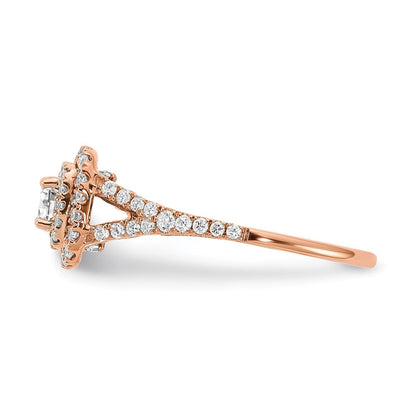 1.0 Ct. Natural Diamond Halo Infinity Bridal Engagement Ring Set in 14K Rose Gold