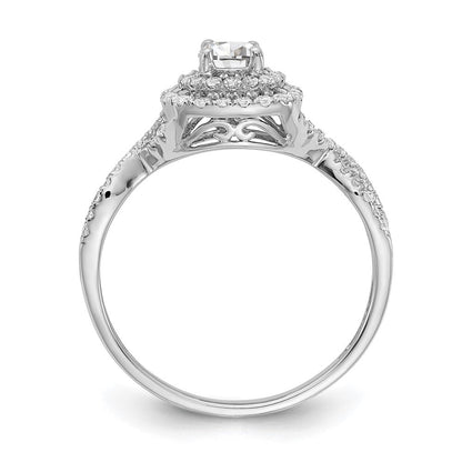 1.0 Ct. Natural Diamond Halo Infinity Bridal Engagement Ring Set in 14K White Gold