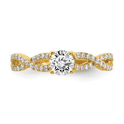 0.40ct. CZ Solid Real 14k Engagement Ring