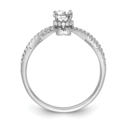 0.40ct. CZ Solid Real 14k White Gold Engagement Ring