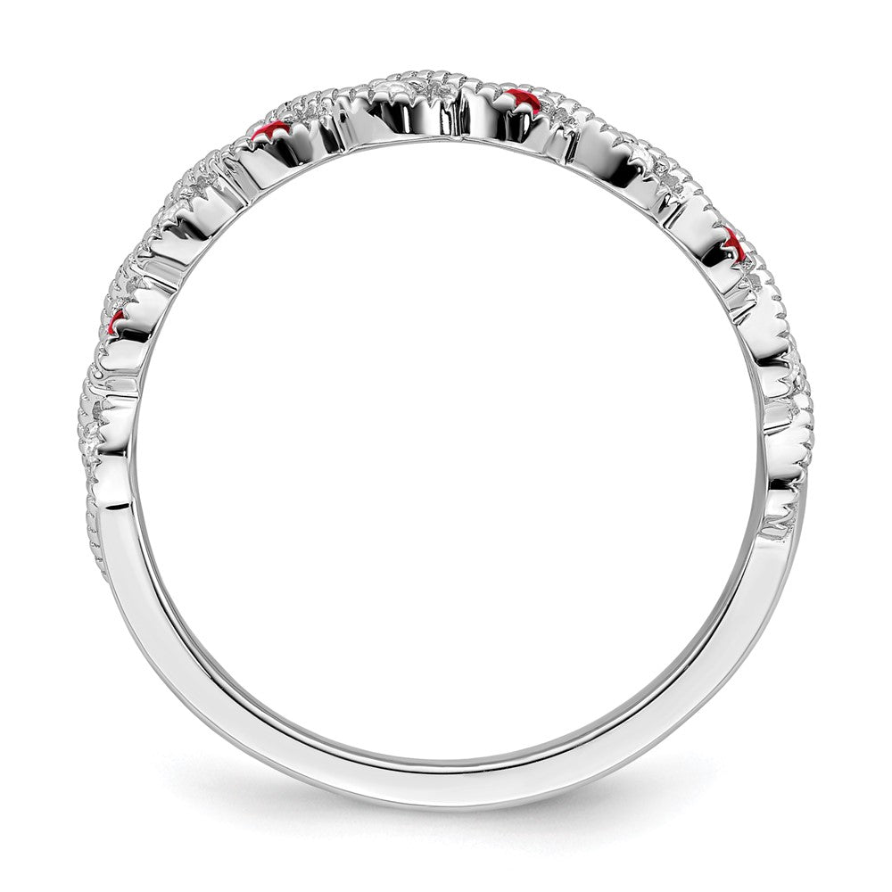 14k white gold ruby and real diamond twist band rm6050 ru 008 wa