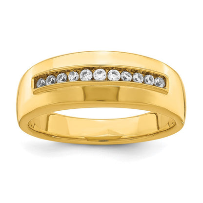 14k yellow gold real diamond mens band rm6114b 023 yaa