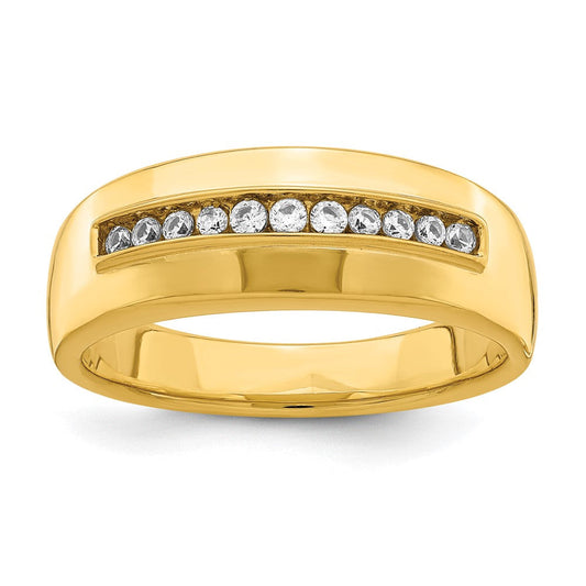 14k yellow gold real diamond mens band rm6114b 023 yaa