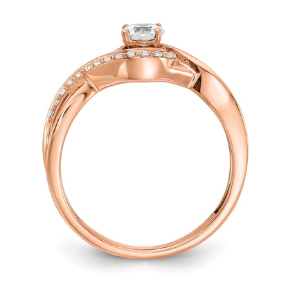 1/2 Ct. Natural Diamond Infinity Love Engagement Bridal Ring 14K Rose Gold