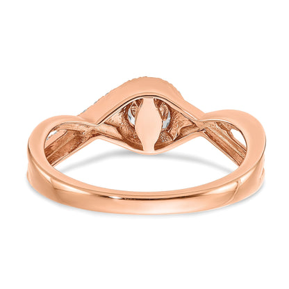 1/2 Ct. Natural Diamond Infinity Love Engagement Bridal Ring 14K Rose Gold