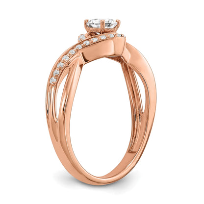 1/2 Ct. Natural Diamond Infinity Love Engagement Bridal Ring 14K Rose Gold