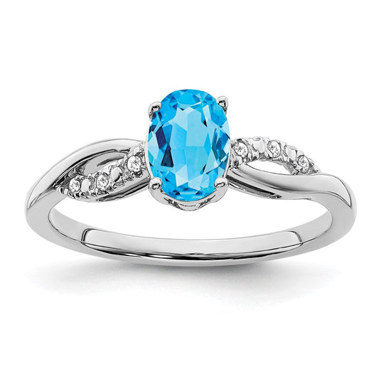 14k white gold oval blue topaz and real diamond ring rm6146 bt 005 wa