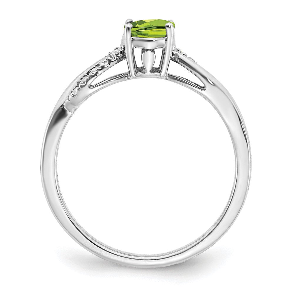 14k white gold oval peridot and real diamond ring rm6146 pe 005 wa