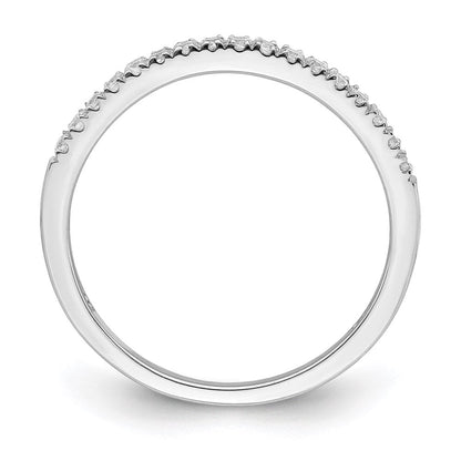 14k White Gold Real Diamond Wedding Band