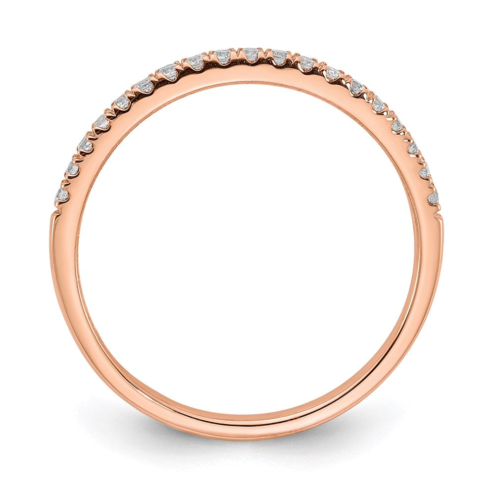 14k Rose Gold Real Diamond Wedding Band