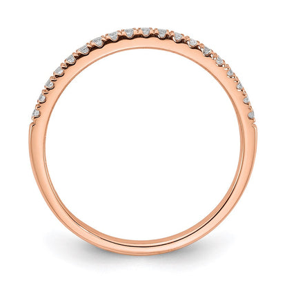 14k Rose Gold Real Diamond Wedding Band