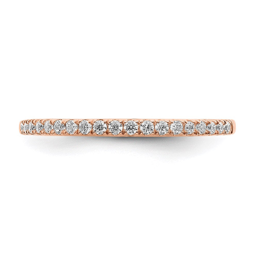 14k Rose Gold Real Diamond Wedding Band