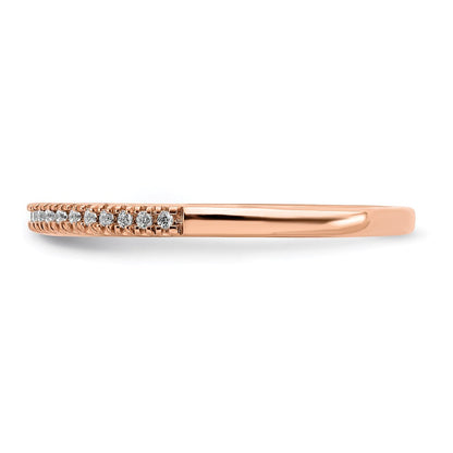 14k Rose Gold Real Diamond Wedding Band