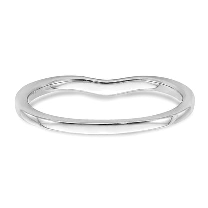 14k Rose Gold Real Diamond Contoured Wedding Band