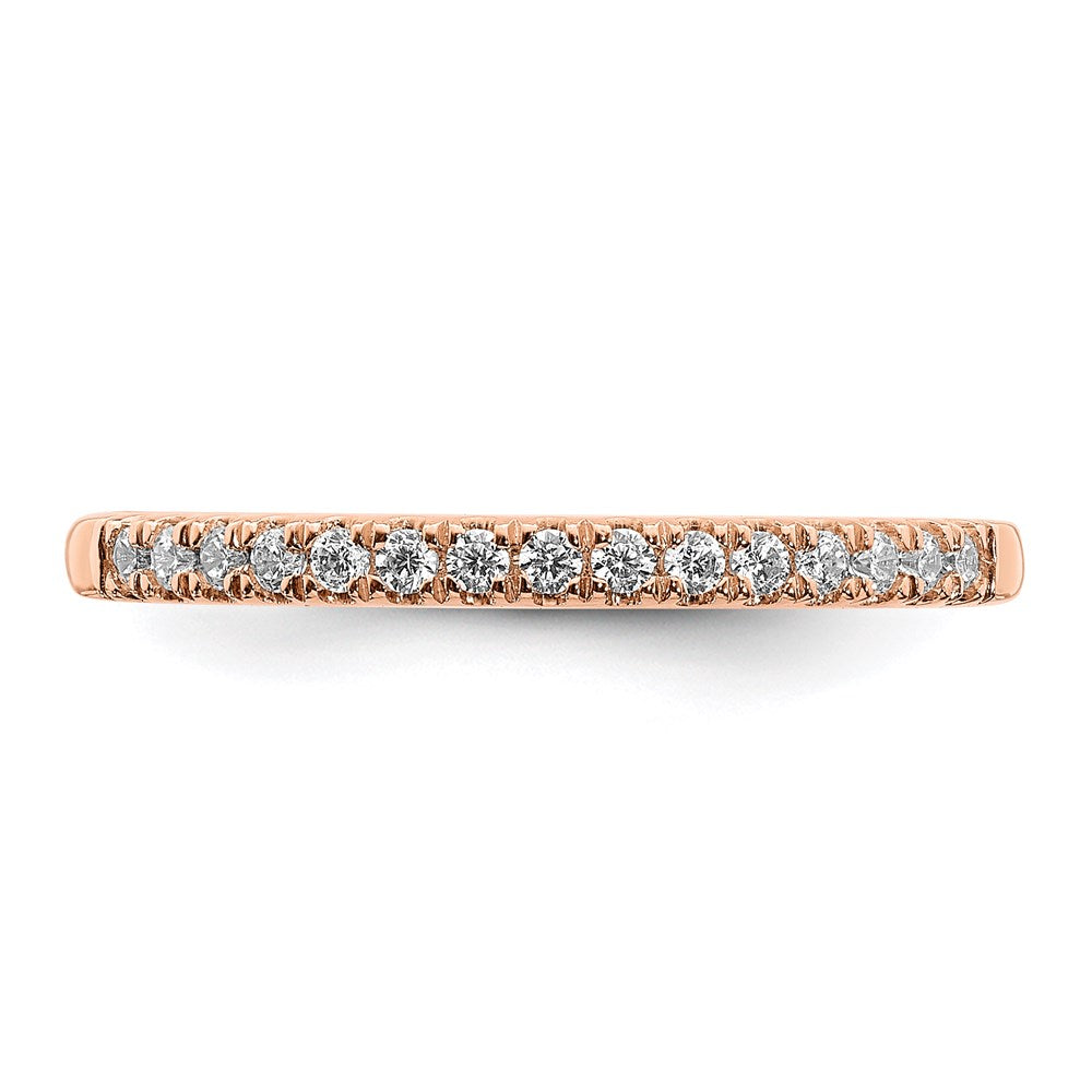 14k Rose Gold Real Diamond Wedding Band