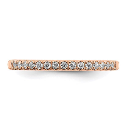 14k Rose Gold Real Diamond Wedding Band