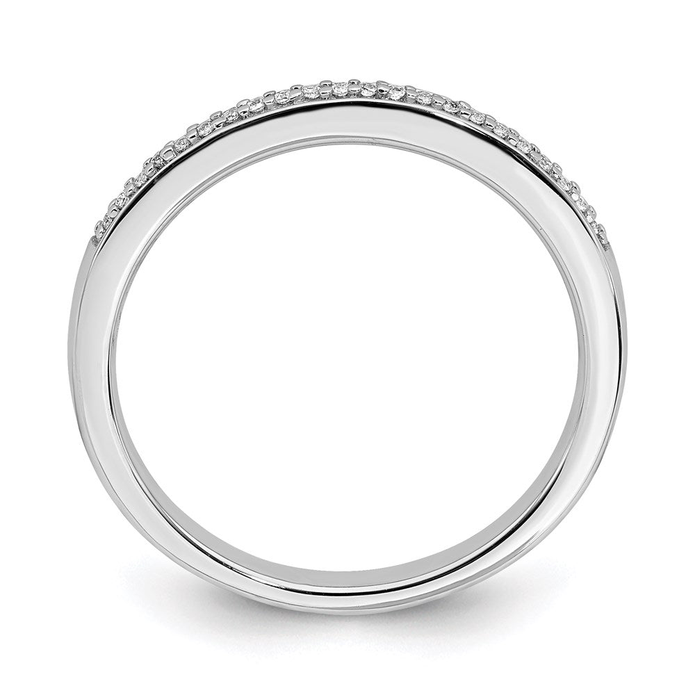 14k White Gold Real Diamond Wedding Band