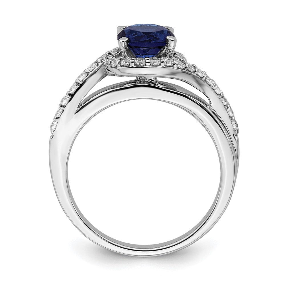 1.00ct. CZ Solid Real 14k White Gold Halo Engagement Ring