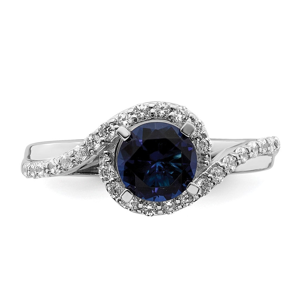 1.00ct. CZ Solid Real 14k White Gold Halo Engagement Ring