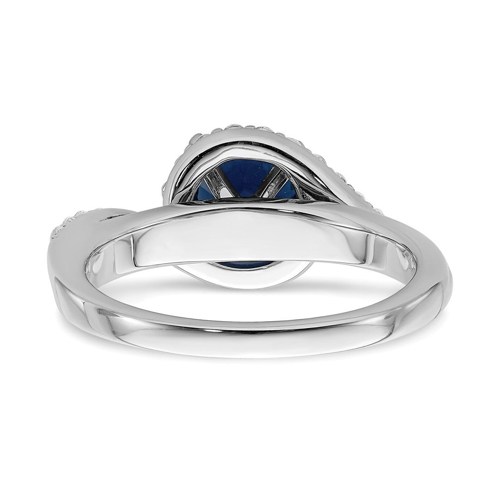 1.00ct. CZ Solid Real 14k White Gold Halo Engagement Ring