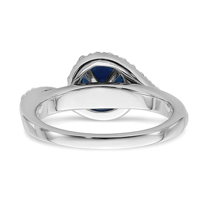 1.00ct. CZ Solid Real 14k White Gold Halo Engagement Ring