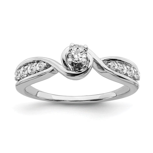 10k white gold real diamond engagement ring rm6374e 033 0waa