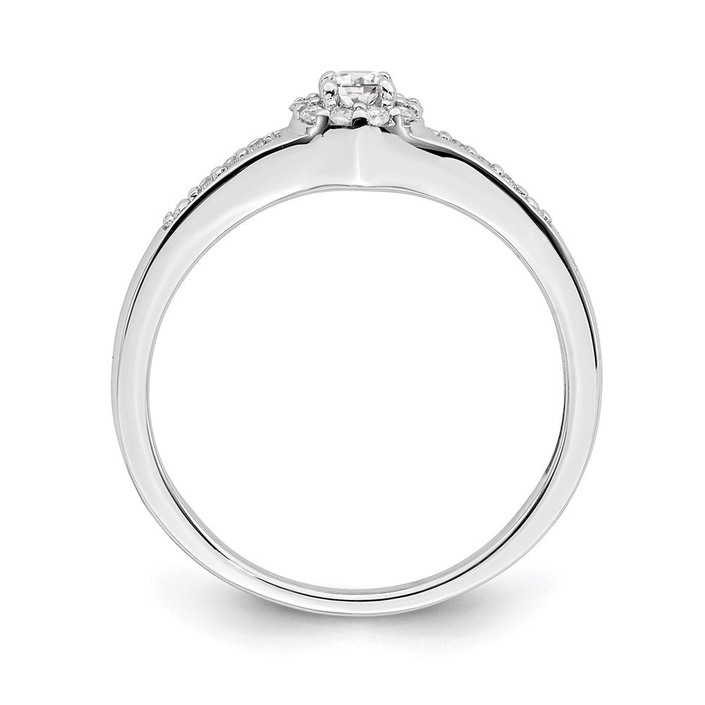 10k white gold real diamond cluster engagement ring rm6391e 021 0waa