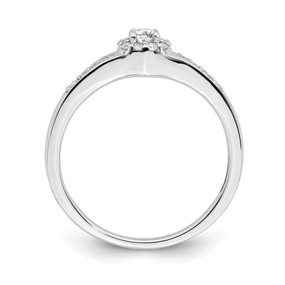 10k white gold real diamond cluster engagement ring rm6391e 021 0waa