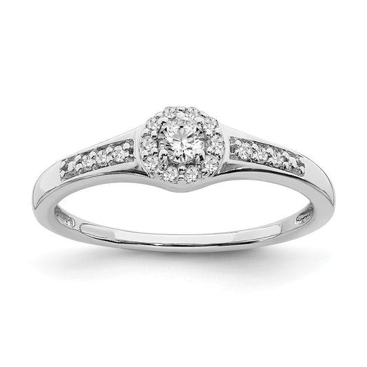 10k white gold real diamond cluster engagement ring rm6391e 021 0waa