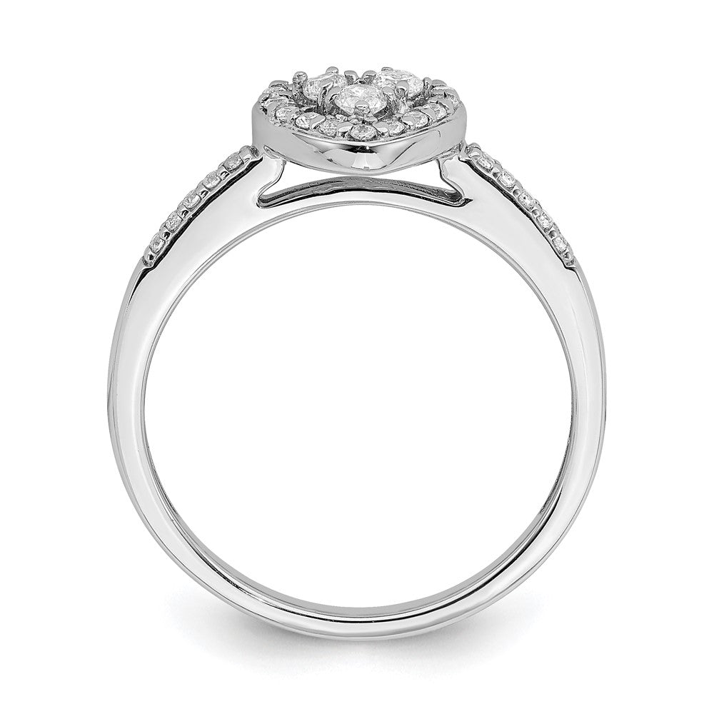 10k white gold real diamond cluster engagement ring rm6394e 027 0waa