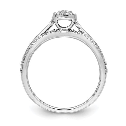 10k white gold real diamond cluster engagement ring rm6395e 012 0waa