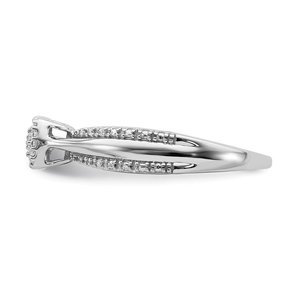 10k white gold real diamond cluster engagement ring rm6395e 012 0waa