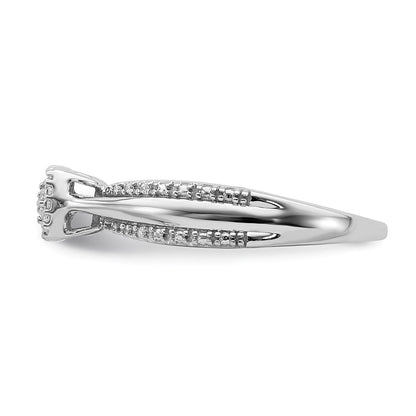 10k white gold real diamond cluster engagement ring rm6395e 012 0waa