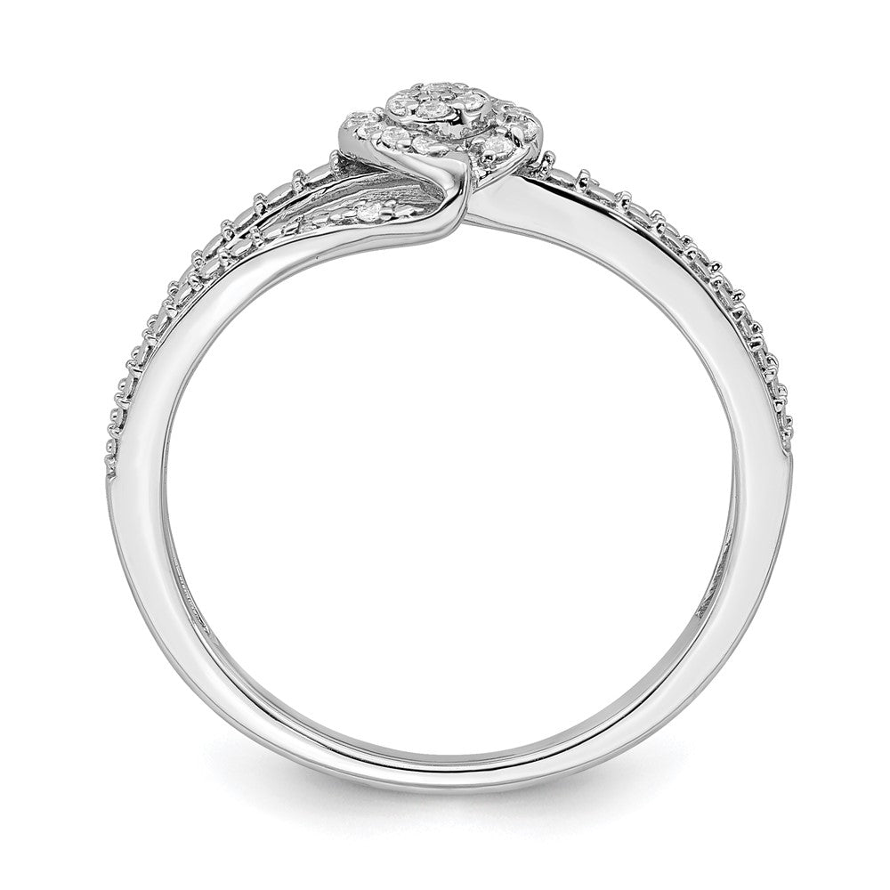 10k white gold real diamond cluster engagement ring rm6396e 010 0waa