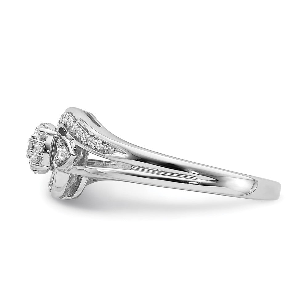 10k white gold real diamond cluster engagement ring rm6397e 020 0waa
