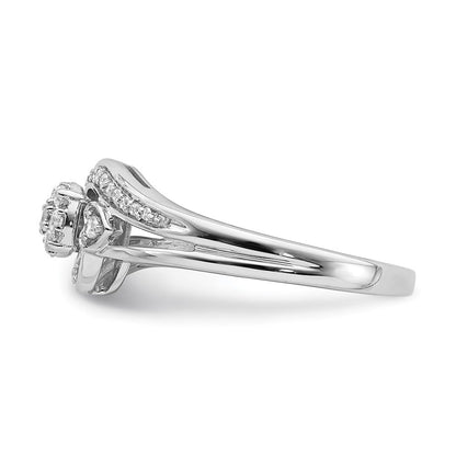 10k white gold real diamond cluster engagement ring rm6397e 020 0waa