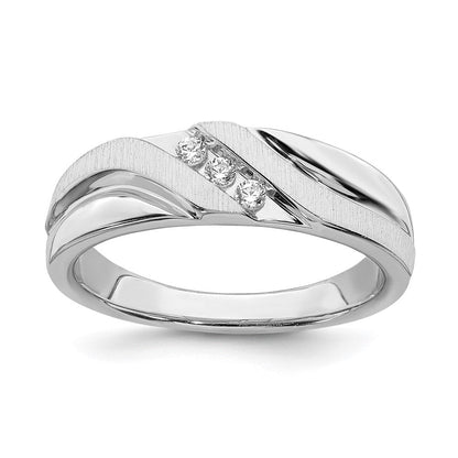 14k white gold mens real diamond band rm6403b 010 waa