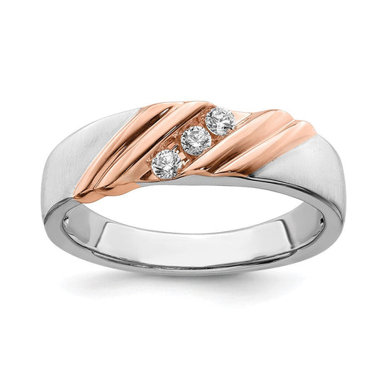 14k white rose gold mens real diamond bridal band rm6405b 015 wraa