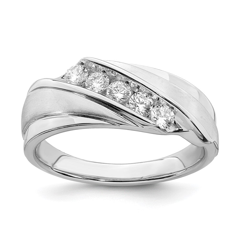 14k white gold mens real diamond bridal band rm6406b 050 waa