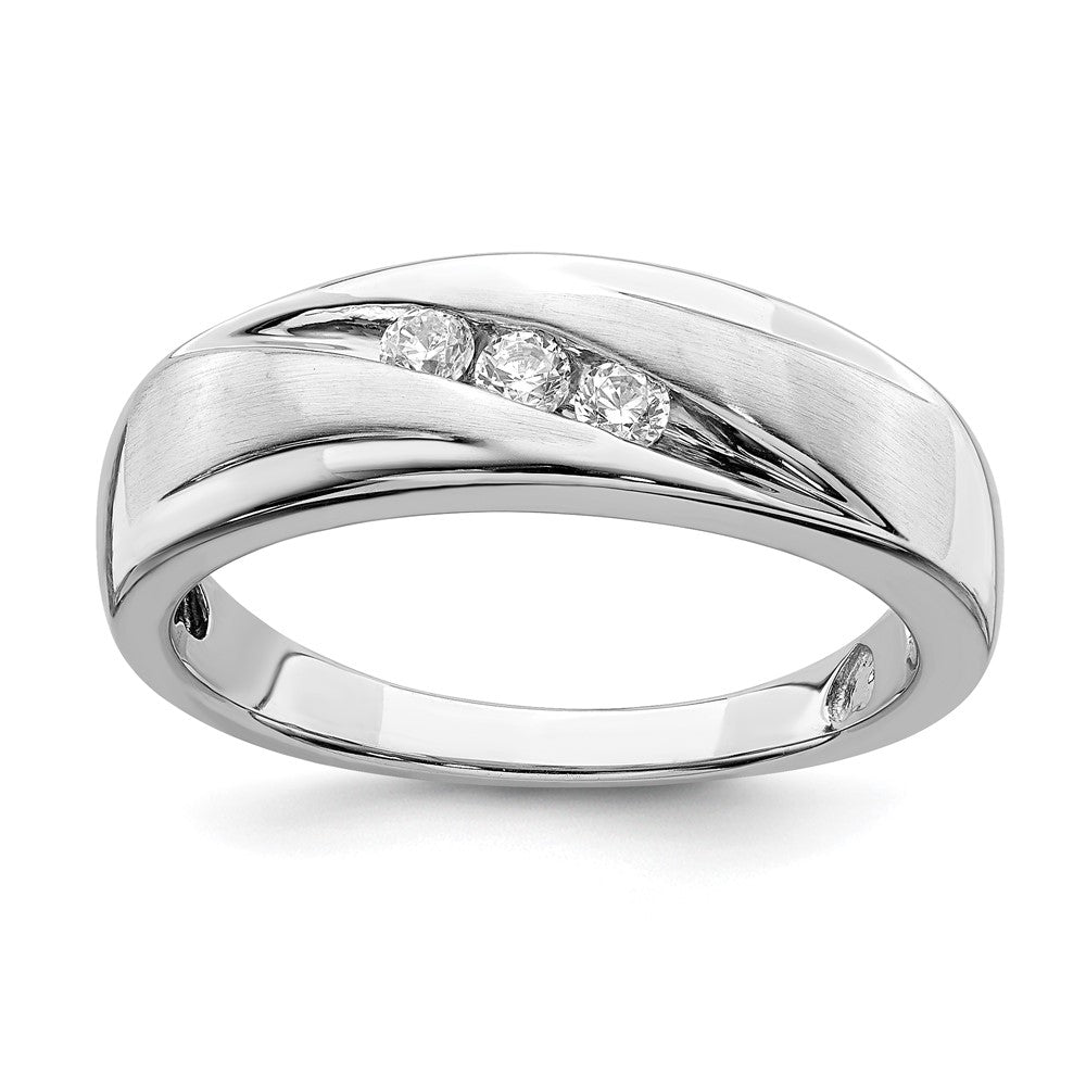 14k white gold mens real diamond bridal band rm6408b 020 waa
