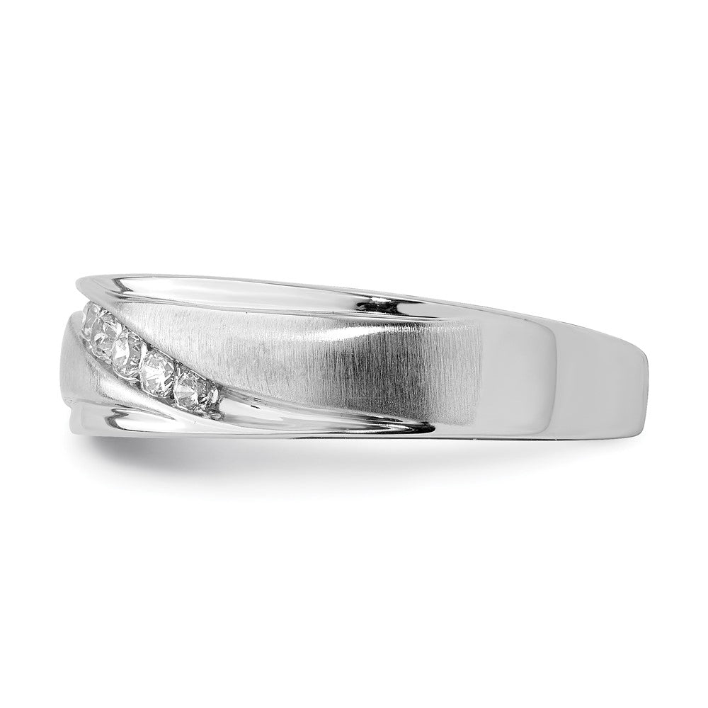 14k white gold mens real diamond band rm6414b 016 waa