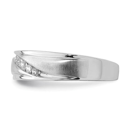 14k white gold mens real diamond band rm6414b 016 waa