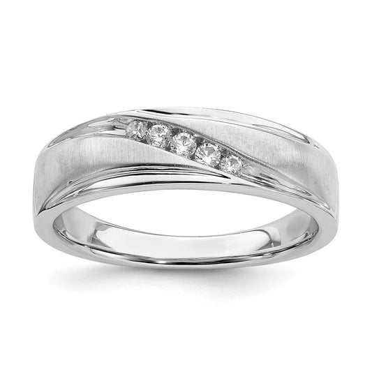 14k white gold mens real diamond band rm6414b 016 waa