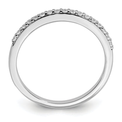 0.19ct. CZ Solid Real 14k White Gold Wedding Band Ring